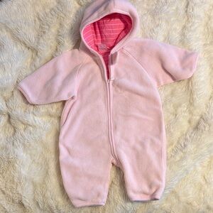 Hanna Andersson Pink Hooded Baby Snowsuit